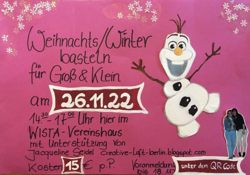 Plakat Weihnachtsbasteln 2022