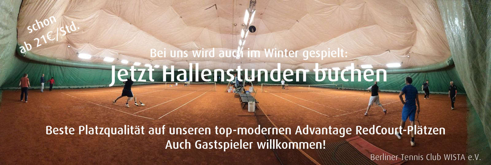 Tennishallen-Buchung Banner